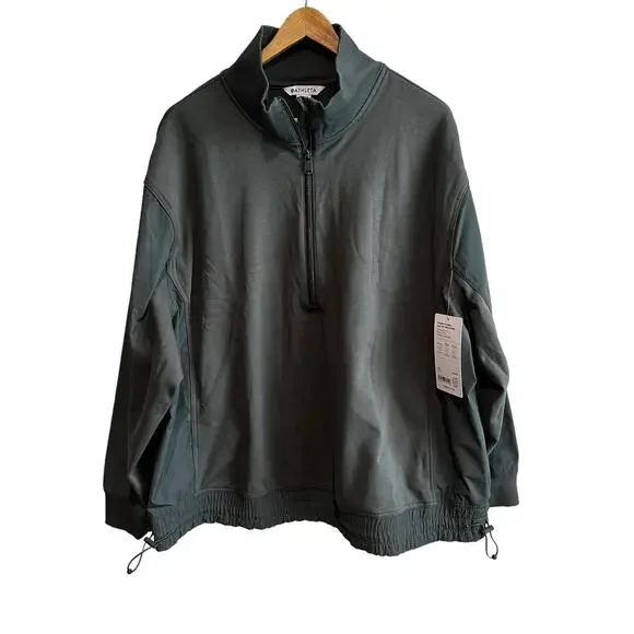 Athleta Triumph Hybrid Half Zip Sweatshirt XL - Picture 3 of 12